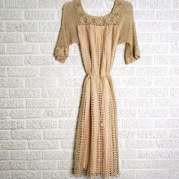 Vintage Dresses Vintage Crochet Maxi Dress Poshmark